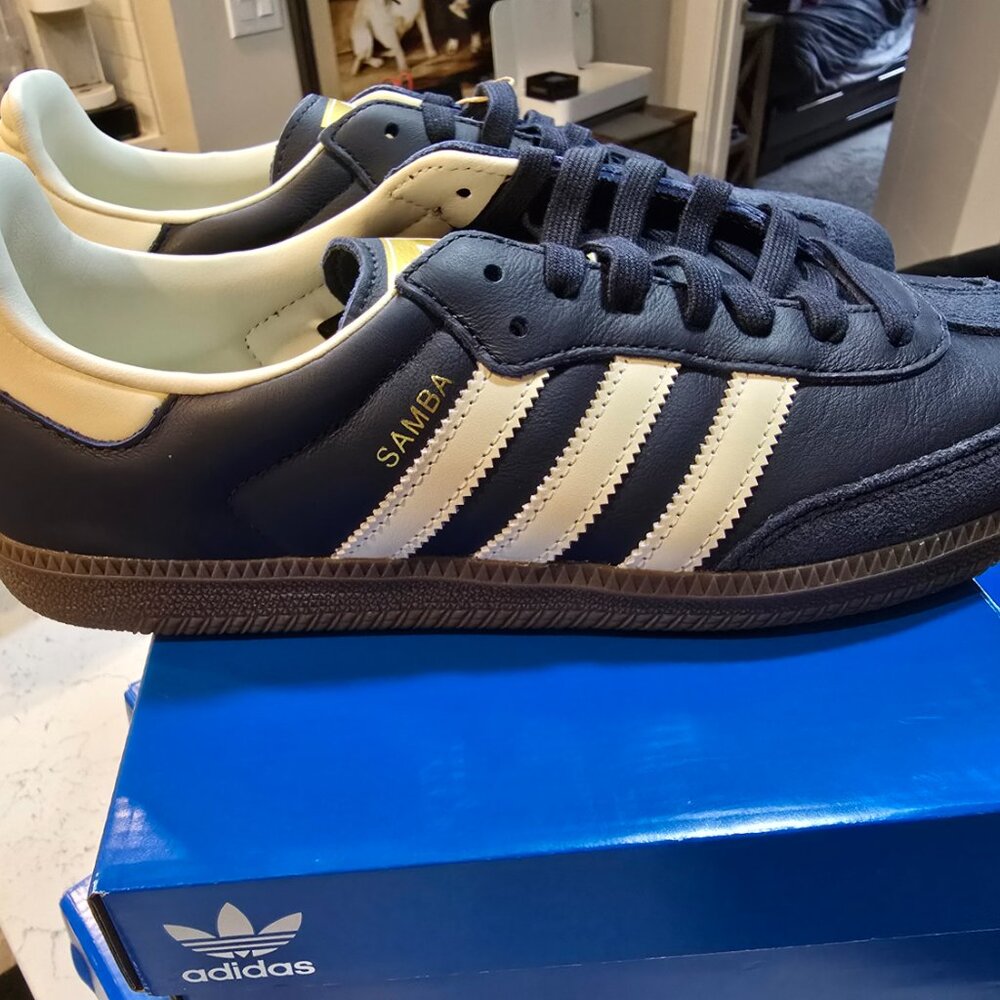 adidas Samba OG Night Navy Cream White Gum Shoes ID2056 Men's Size 10 NEW - Picture 7 of 15